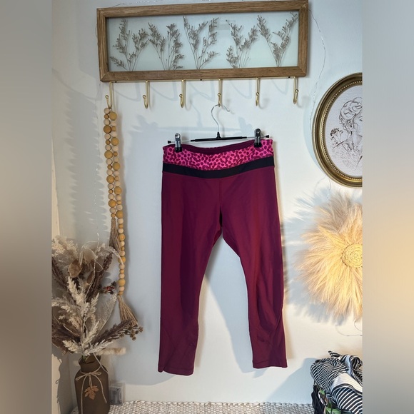 NWOT  Lululemon Pace Rival Leggings size 6 Maroon Dark Adobe Burgandy Red - Picture 1 of 3